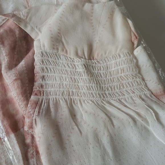 NEW IN PACKAGE Frye V-Neck Mauve Shibori Dress L - Picture 7 of 8